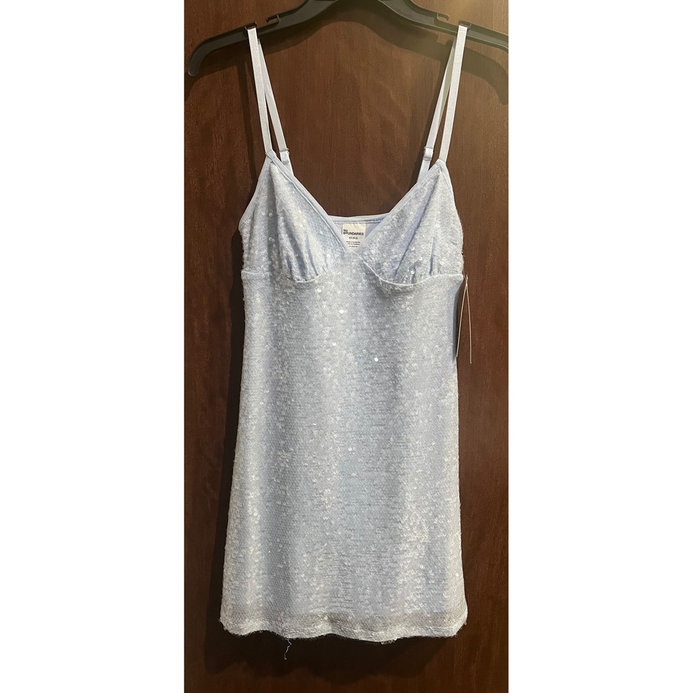 No Boundaries Women's Sequin Cami Mini Dress, Women's Size XS (0-2)